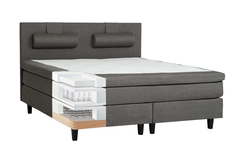 James Kontinentalsäng 160x200 cm - Ljusgrå - Products - Möbler - Säng - Kontinentalsäng