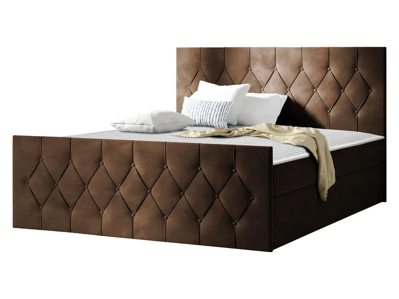 Jitendra Sängpaket Kontinentalsäng 180x200 cm med Förvaring - Brun - Products - Möbler - Säng - Komplett sängpaket