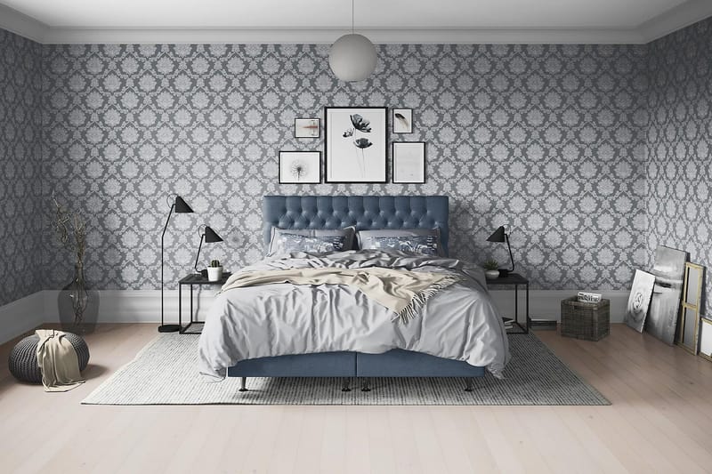 Joluma Sängpaket Fast 160x200 cm - (+Fler val) 160x200 cm Mörkblå - Products - Möbler - Säng - Enkelsäng