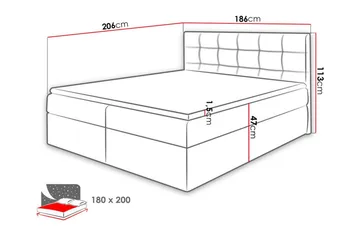 Kintore Kontinentalsäng 180x200 cm - Products - Möbler - Säng - Säng med förvaring