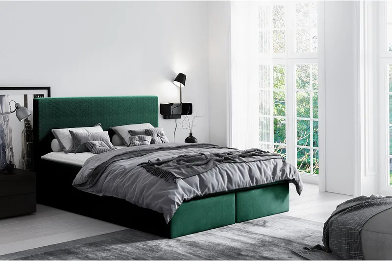 Laargard / Cosmo Sängpaket Kontinentalsäng 140x200 cm - Grön - Products - Möbler - Säng - Komplett sängpaket