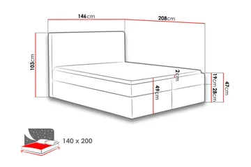 Laargard / Cosmo Sängpaket Kontinentalsäng 140x200 cm - Grön - Products - Möbler - Säng - Komplett sängpaket