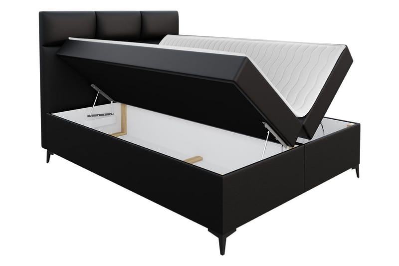 Leckersbo Komplett Sängpaket Kontinentalsäng med förvaring 160x200 cm - Svart - Products - Möbler - Säng - Komplett sängpaket