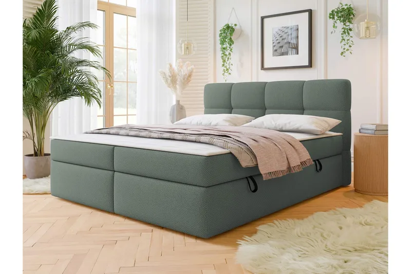 Leckersbo Sängpaket Kontinentalsäng 160x200 cm - Grön - Products - Möbler - Säng - Komplett sängpaket