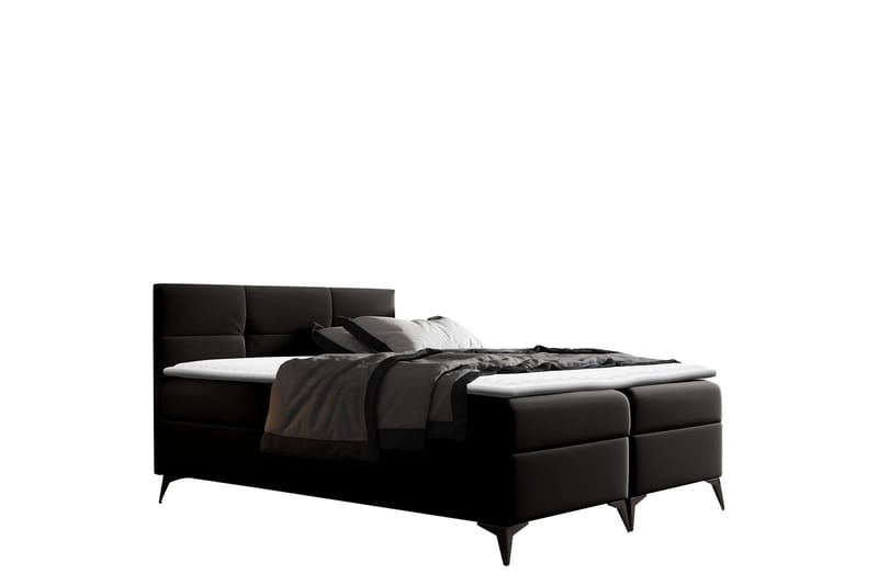 Leckersbo Sängpaket Kontinentalsäng 180x200 cm, Svart