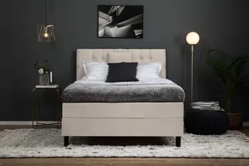 Lucky Komplett Sängpaket 120x200 Memory Diamant Sänggavel - Nackkudde Liten Beige - Products - Möbler - Säng - Enkelsäng