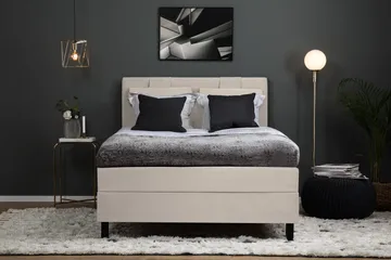 Lucky Komplett Sängpaket 120x200 Polyeter Slät Sänggavel - Beige - Products - Möbler - Säng - Enkelsäng