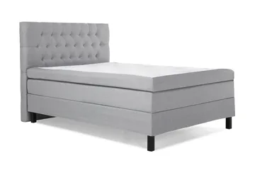 Lucky Komplett Sängpaket 140x200 Latex Diamant Sänggavel - Mellangrå - Products - Möbler - Säng - Kontinentalsäng