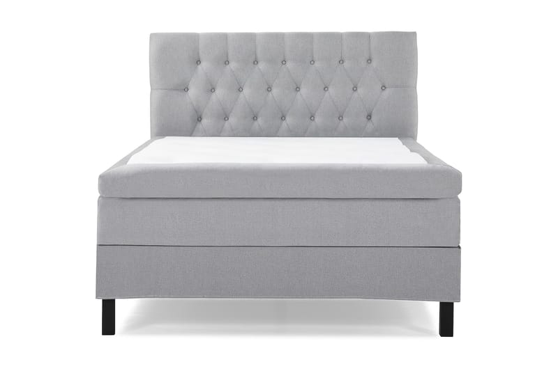 Lucky Komplett Sängpaket 140x200 Memory Diamant Sänggavel, Mellangrå