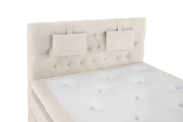 Lucky Komplett Sängpaket 140x200 Memory Diamant Sänggavel - Nackkudde Liten Beige - Products - Möbler - Säng - Kontinentalsäng