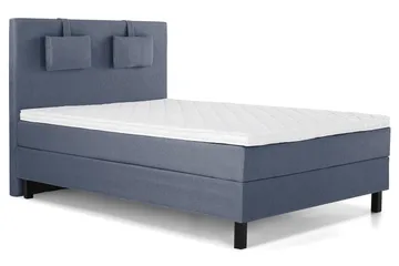Lucky Komplett Sängpaket 140x200 Skum Slät Sänggavel  Nac - Nackkudde Liten Mörkblå - Products - Möbler - Säng - Kontinentalsäng