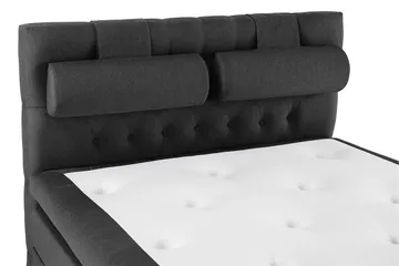 Lucky Komplett Sängpaket 140x200 Polyeter Diamant Sänggavel - Nackkudde Stor Svart/Grå - Products - Möbler - Säng - Komplett sängpaket