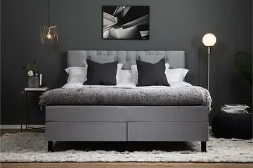 Lucky Komplett Sängpaket 160x200 Latex Diamant - Nackkudde Liten Mellangrå - Products - Möbler - Säng - Kontinentalsäng
