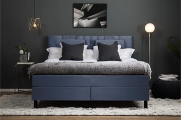 Lucky Komplett Sängpaket 160x200 Latex Diamant Sänggavel - Nackkudde Stor Mörkblå - Products - Möbler - Säng - Kontinentalsäng