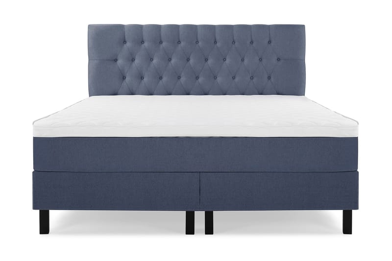Lucky Komplett Sängpaket 160x200 Skum Diamant Sänggavel, Mörkblå