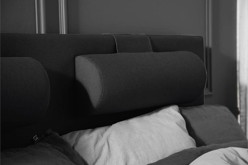 Lucky Komplett Sängpaket 160x200 Skum Slät - Nackkudde Stor Svart/Grå - Products - Möbler - Säng - Kontinentalsäng