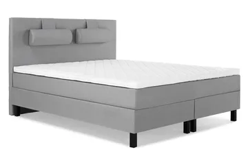 Lucky Komplett Sängpaket 160x200 Skum Slät Sänggavel - Nackkudde Stor Mellangrå - Products - Möbler - Säng - Kontinentalsäng