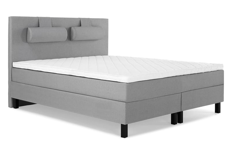 Lucky Komplett Sängpaket 160x200 Skum Slät Sänggavel - Nackkudde Stor Mellangrå - Products - Möbler - Säng - Kontinentalsäng