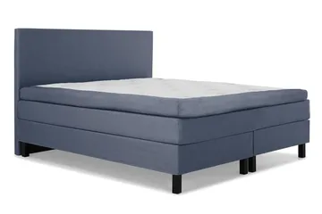 Lucky Komplett Sängpaket 160x200 Polyeter Slät Sänggavel - Mörkblå - Products - Möbler - Säng - Kontinentalsäng