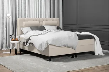 Lucky Komplett Sängpaket 180x200 Latex Diamant Sänggavel - Beige - Products - Möbler - Säng - Kontinentalsäng