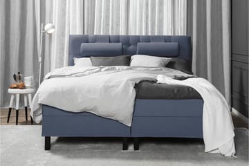 Lucky Komplett Sängpaket 180x200 Skum Diamant Sänggavel - Mörkblå - Products - Möbler - Säng - Kontinentalsäng