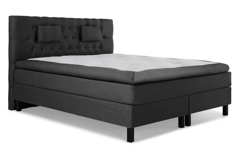 Lucky Komplett Sängpaket 180x200 Polyeter Diamant - Svart / Grå - Products - Möbler - Säng - Kontinentalsäng