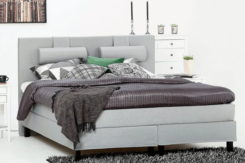 Lucky Kontinentalsäng 150x200 cm - Mellangrå - Products - Möbler - Säng - Kontinentalsäng