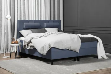 Lucky Sängpaket 150x200 SkumSlät Sänggavel Nackkudde - Nackkudde Stor Mörkblå - Products - Möbler - Säng - Kontinentalsäng