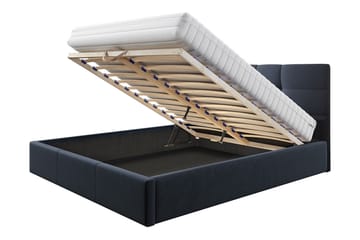 Nieres Förvaringssäng 140x200cm LED-belysning - Grå - Products - Möbler - Säng - Säng med förvaring