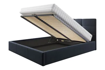 Nieres Förvaringssäng 160x200cm - Svart - Products - Möbler - Säng - Säng med förvaring