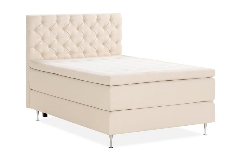 Oslo Lyx Sängpaket Boucle 140x200 Djuphäftad gavel - Ljusbeige - Products - Möbler - Säng - Kontinentalsäng