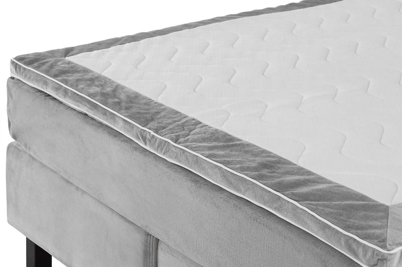 Princess Kontinentalsäng 140x200 cm - Ljusgrå/Sammet - Products - Möbler - Säng - Kontinentalsäng