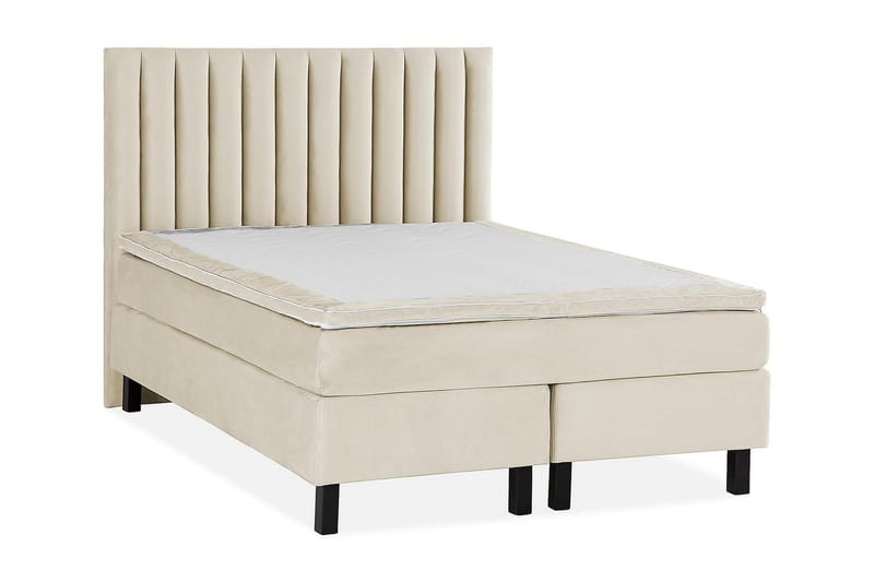 Princess Kontinentalsäng 140x200cm - Beige/Sammet - Products - Möbler - Säng - Kontinentalsäng