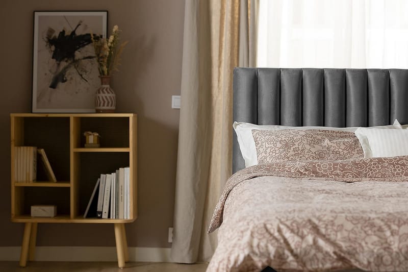 Princess Kontinentalsäng 160x200cm - Mörkgrå/Sammet - Products - Möbler - Säng - Kontinentalsäng