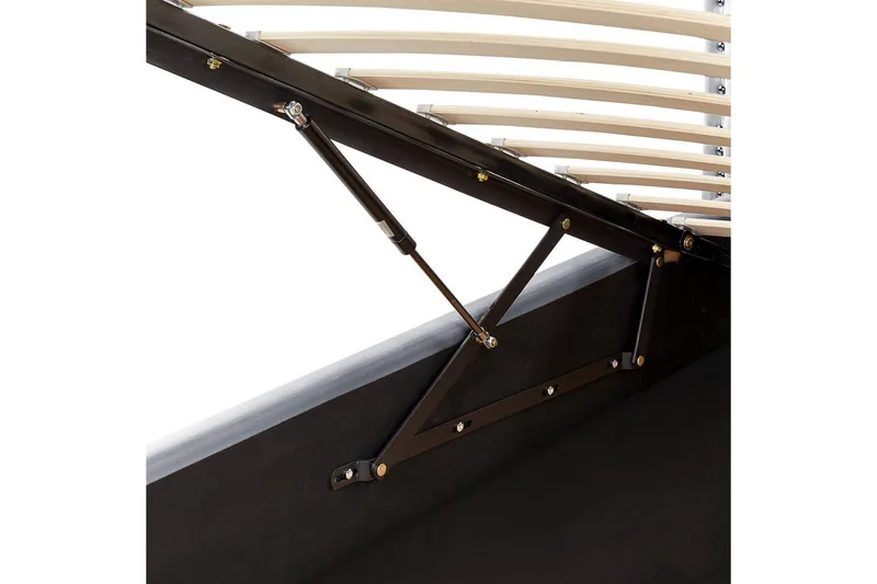 Säng med förvaring Metz - Grå, Silver/Sammet, 90x200 cm - Products - Möbler - Säng - Säng med förvaring