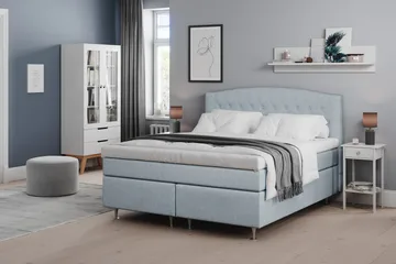 Belda Sänggavel 180 cm Svängd - Ljusblå - Products - Möbler - Säng - Sängtillbehör & sänggavel - Sänggavel