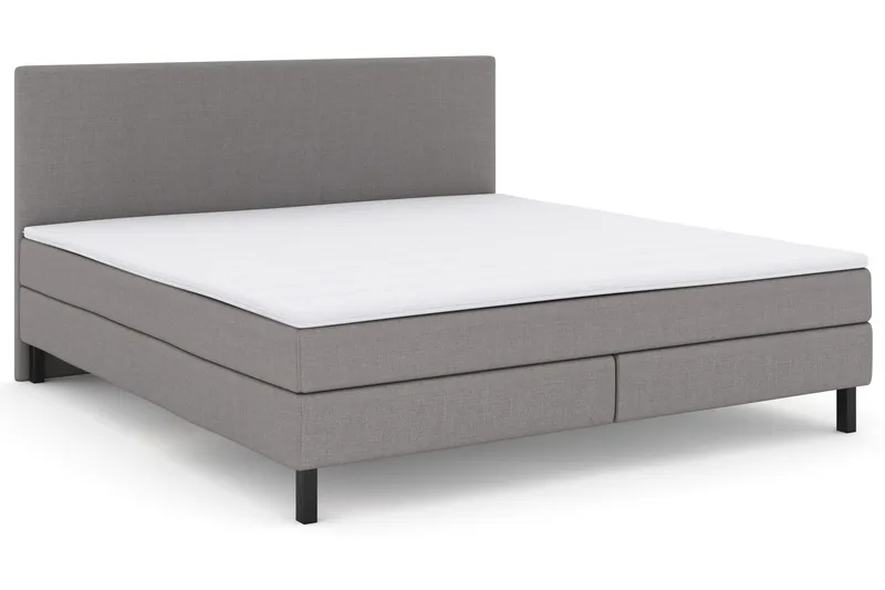 Select No 2 Komplett Sängpaket 210x210 - Ljusgrå/Svart - Products - Möbler - Säng - Kontinentalsäng