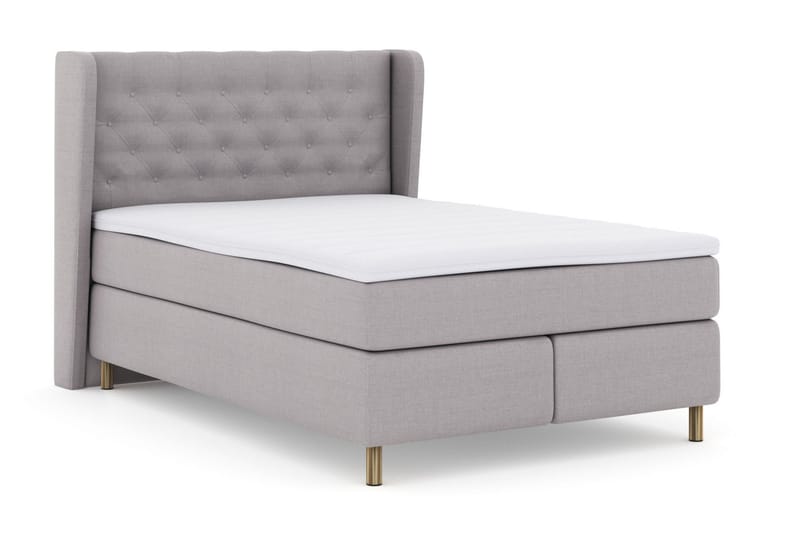 Select No 3 Komplett Sängpaket 140x200 Medium - Ljusgrå/Koppar - Products - Möbler - Säng - Kontinentalsäng