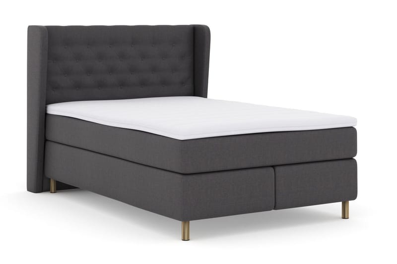Select No 3 Komplett Sängpaket 140x200 Medium - Mörkgrå/Koppar - Products - Möbler - Säng - Kontinentalsäng