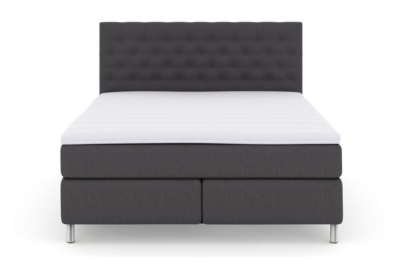 Select No 3 Komplett Sängpaket 160x200 Fast, Mörkgrå/Metall