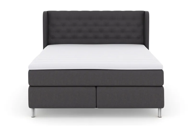 Select No 3 Komplett Sängpaket 160x200 Fast - Mörkgrå/Metall - Products - Möbler - Säng - Kontinentalsäng