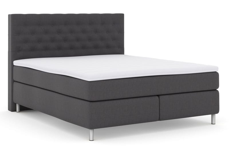 Select No 3 Komplett Sängpaket 160x200 Fast - Mörkgrå/Metall - Products - Möbler - Säng - Kontinentalsäng