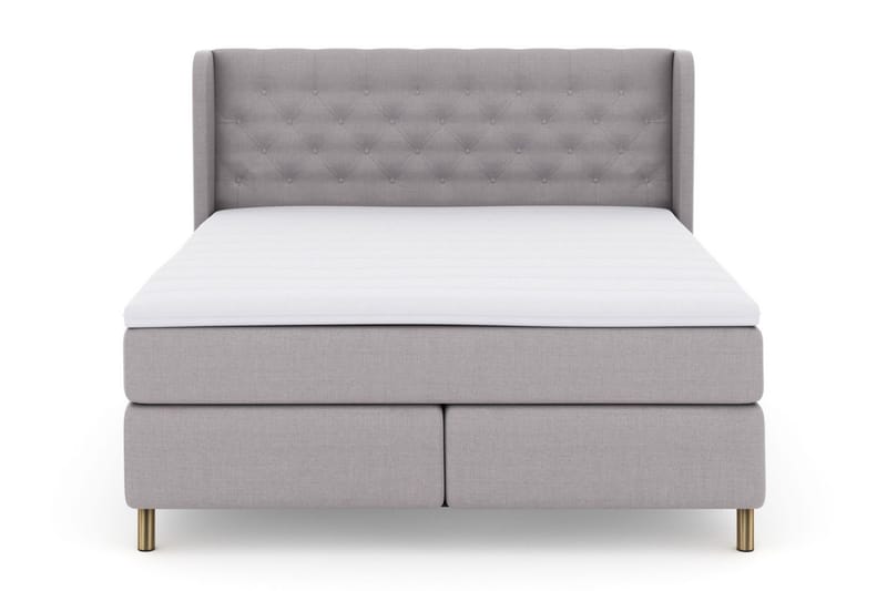 Select No 3 Komplett Sängpaket 160x200 Medium, Ljusgrå/Koppar