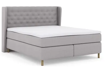 Select No 3 Komplett Sängpaket 180x200 Fast - Ljusgrå/Koppar - Products - Möbler - Säng - Kontinentalsäng