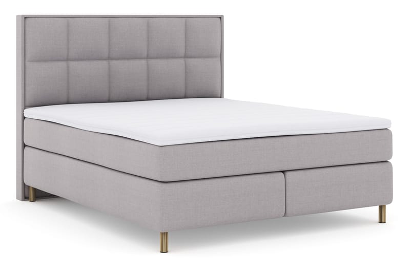 Select No 3 Komplett Sängpaket 180x200 Fast - Ljusgrå/Koppar - Products - Möbler - Säng - Kontinentalsäng