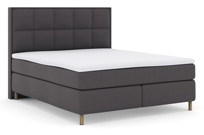 Select No 3 Komplett Sängpaket 180x200 Fast - Mörkgrå/Koppar - Products - Möbler - Säng - Kontinentalsäng