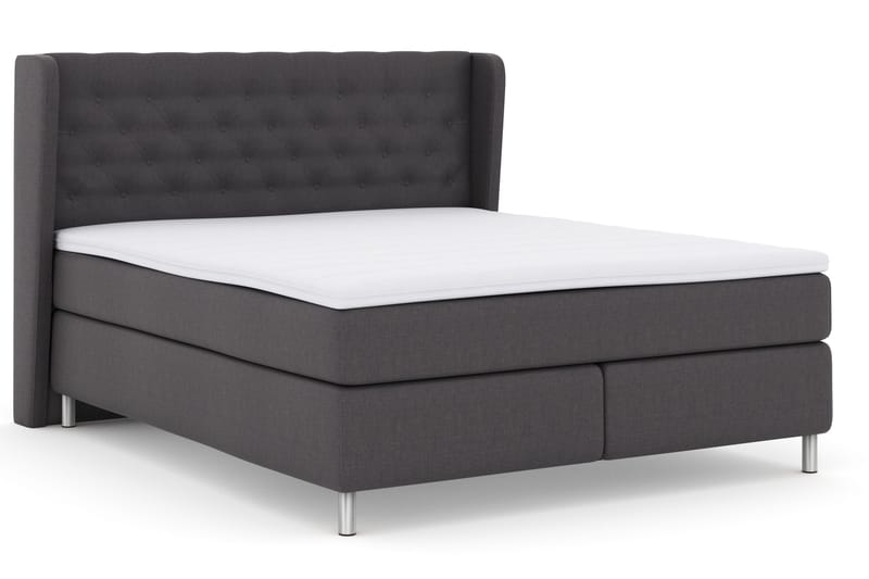 Select No 3 Komplett Sängpaket 180x200 Fast - Mörkgrå/Metall - Products - Möbler - Säng - Kontinentalsäng