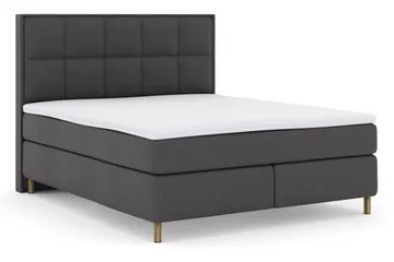 Select No 3 Komplett Sängpaket 210x210 Fast/Medium - Mörkgrå/Koppar - Products - Möbler - Säng - Kontinentalsäng