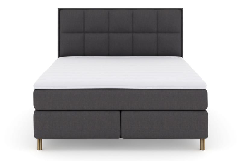 Select No 3 Komplett Sängpaket 210x210 Fast/Medium, Mörkgrå/Koppar