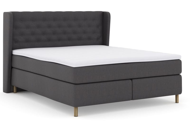 Select No 3 Komplett Sängpaket 210x210 Fast/Medium - Mörkgrå/Koppar - Products - Möbler - Säng - Kontinentalsäng